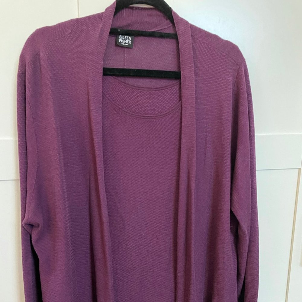 Eileen Fisher Tank top and Cardigan, L